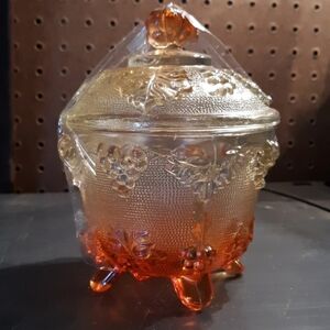 Amberine vintage candy dish